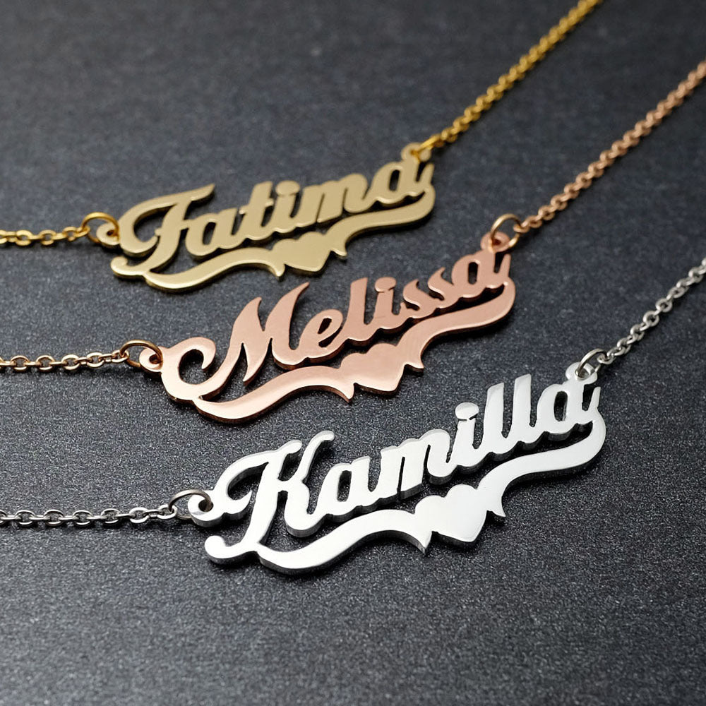 Customized English Letter Necklace – Personalized Pet Pendant in 3 Colors
