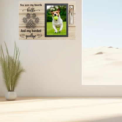 Memorial Photo Frame with Glass Bottle Wooden Remembrance Gift (4x6 Inch Photo)