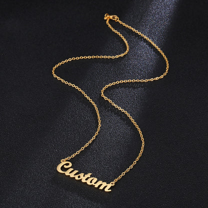 Customized English Letter Necklace – Personalized Pet Pendant in 3 Colors