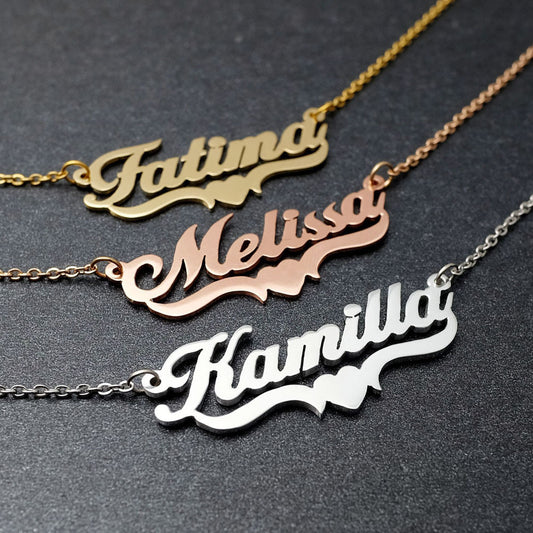 Customized English Letter Necklace – Personalized Pet Pendant in 3 Colors